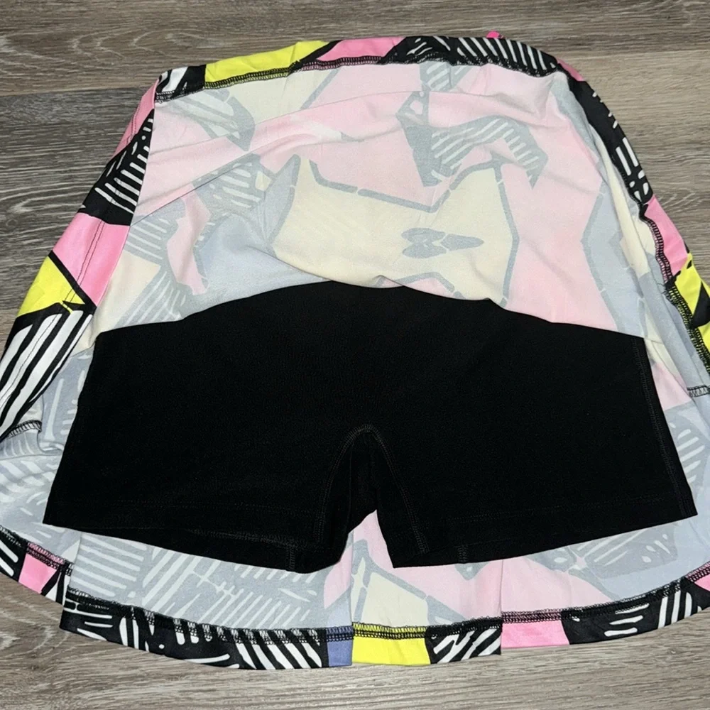 80s Themed Pink & Yellow Skort - Retro 80s Halloween Costume by Simplicité